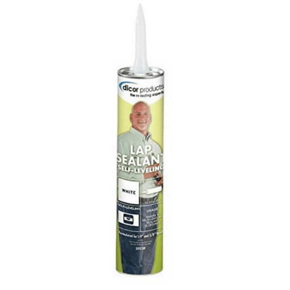 Dicor 501lsw, EPDM Rubber, White Self-Leveling Lap Industrial Sealant, 0.64 lbs