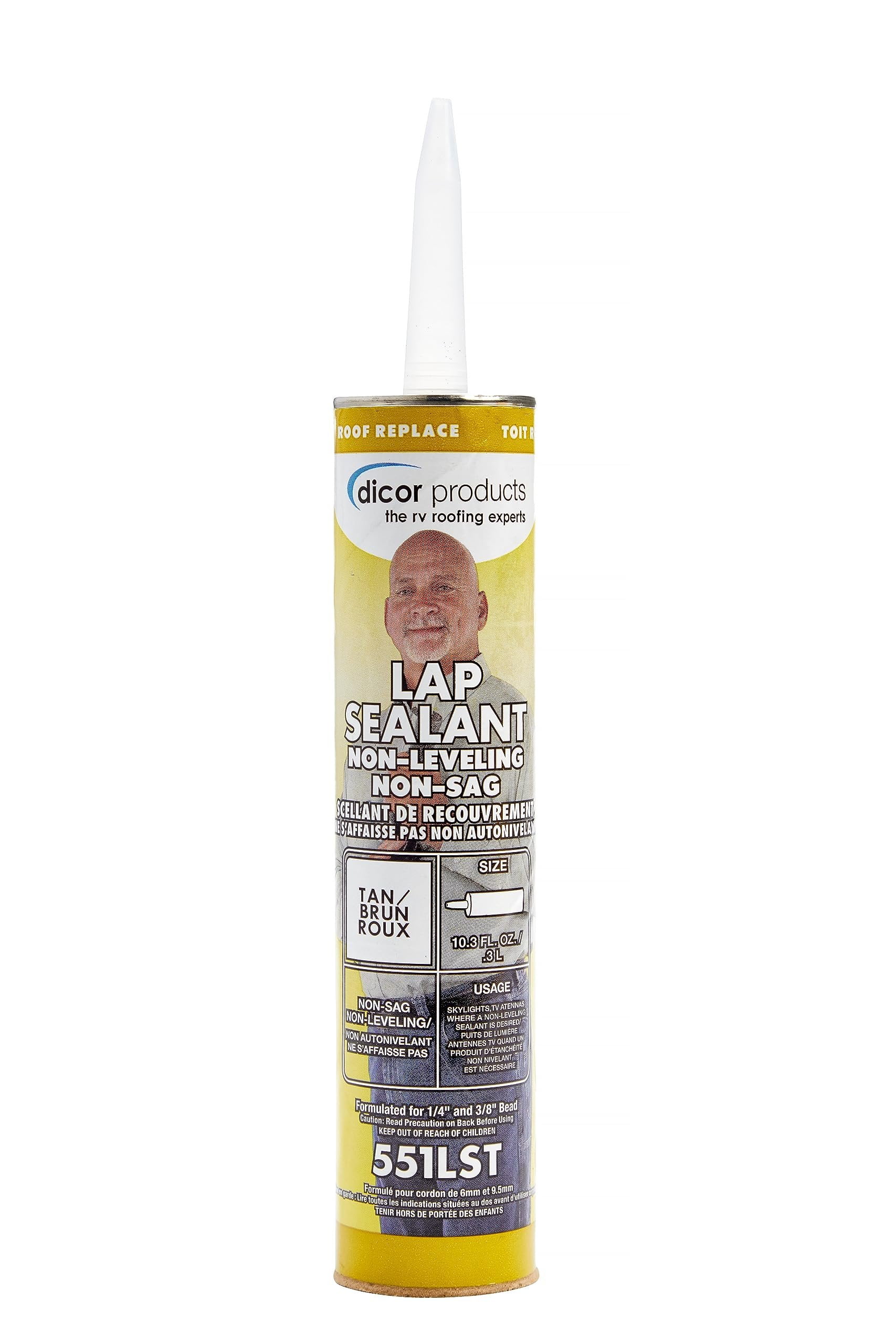 Dicor 551LST-1, Paste Rubber, Tan Flexible Industrial Sealant, 1 lbs