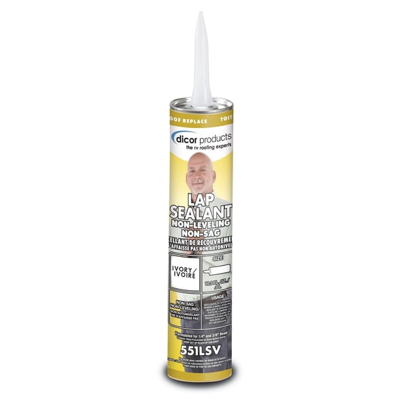 Dicor 551LSV1 Ivory Silicone Non-Leveling Lap Sealant, 10.3