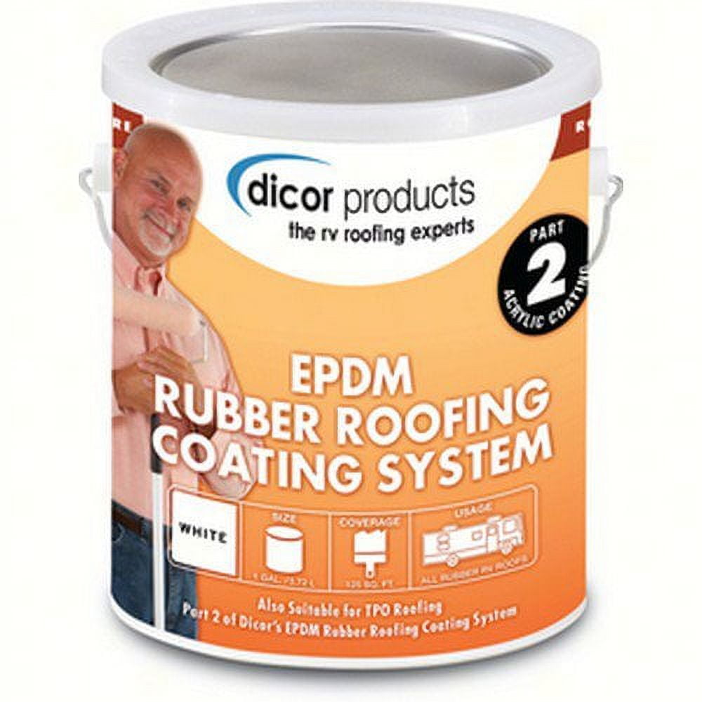 Dicor Corporation RPCRC1; White Rubber Roof Acrylic Coating