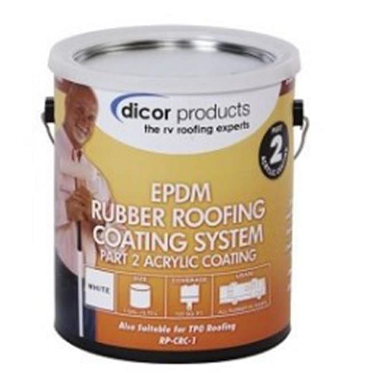 Dicor D6J-RPCRCT1 Acrylic Roof Coating for RV Roofs, Tan