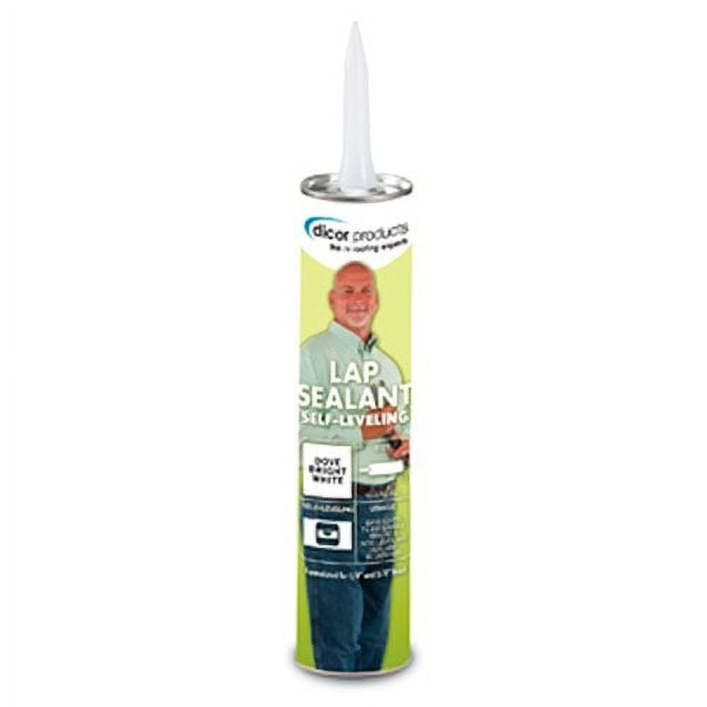 MOBILE HOME Dicor, EPDM Rubber, White Roof Repair Industrial Sealant, 20.6 oz, 2 Pack