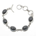 thumbnail image 1 of Natural Dicorich Glass Gemstone Handmade 925 Sterling Silver Bracelet 7-8", 1 of 1
