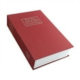 thumbnail image 1 of Dictionary Design Safe​​ Diversion Book Safe Box with Key Lock, Metal Hidden Storage for Cash and Valuables, 7.48×5.12×2.36 Inch Red Dictionary Design Valuables Organizer​​, 1 of 4