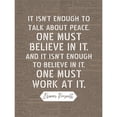 thumbnail image 1 of Dictionary Inspiring Quote Eleanor Roosevelt Peace One Must Believe in it Extra Large XL Wall Art Poster Print, 1 of 3
