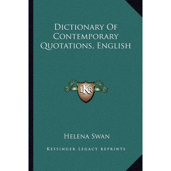 Dictionary Of Contemporary Quotations, English (Paperback)