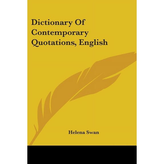 Dictionary Of Contemporary Quotations, English (Paperback)