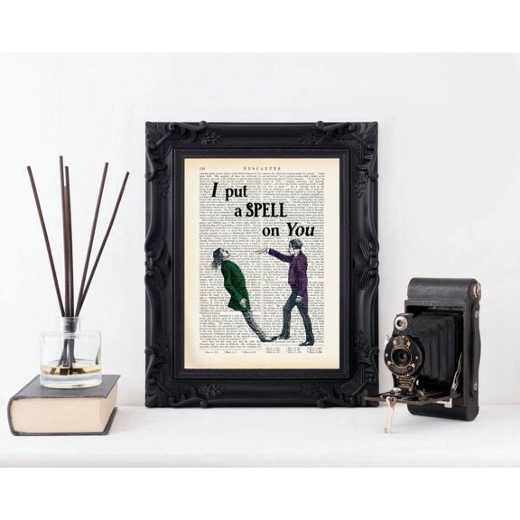 Dictionary Page Art Vintage Book Romantic Wall Upcycled, Unframed Canvas