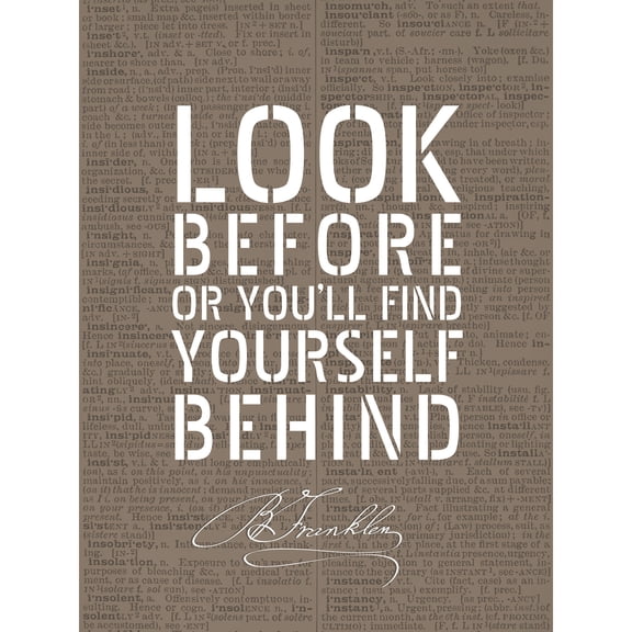 Dictionary Page Quote Benjamin Franklin Look Before Extra Large XL Wall Art Poster Print
