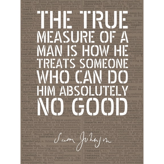 Dictionary Page Quote Samuel Johnson True Measure Extra Large XL Wall Art Poster Print