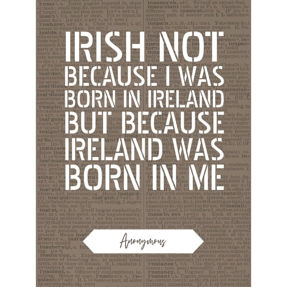 Dictionary Page Quote St Patricks Day Ireland Irish Extra Large XL Wall Art Poster Print