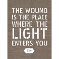 thumbnail image 1 of Dictionary Quote Rumi Wound Light Enters Extra Large XL Wall Art Poster Print, 1 of 3