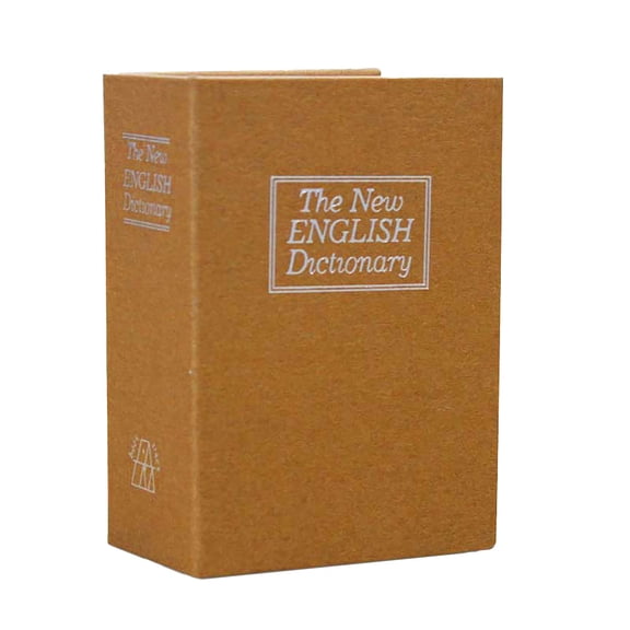 Dictionary Secret Lock Box Metal Book with Key Hidden Storage Case for Money Jewelry Documents Home Office Small Safe Diversion Security Lock Box 1 Pack