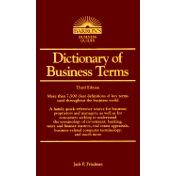 Pre-Owned Dictionary of Business Terms (Paperback) 0764112007 9780764112003