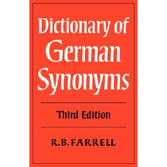 Pre-Owned Dictionary of German Synonyms (Paperback) 0521290686 9780521290685