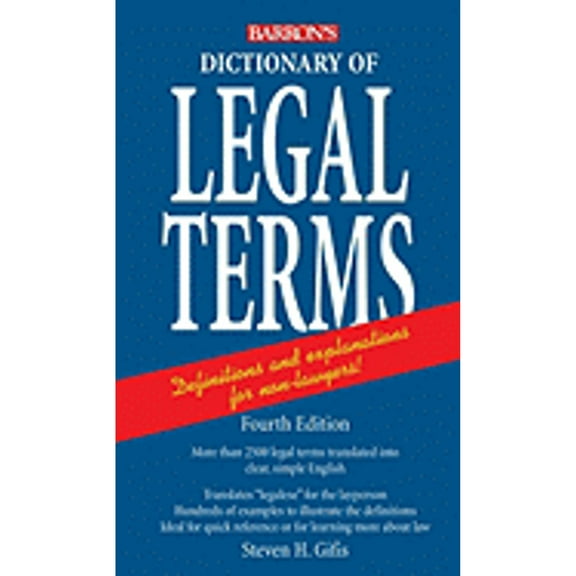 Pre-Owned Dictionary of Legal Terms: A Simplified Guide to the Language of Law (Paperback) 0764139215 9780764139215