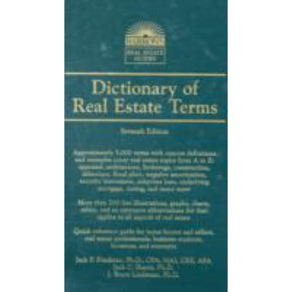 Pre-Owned Dictionary of Real Estate Terms (Paperback) 0764139363 9780764139369