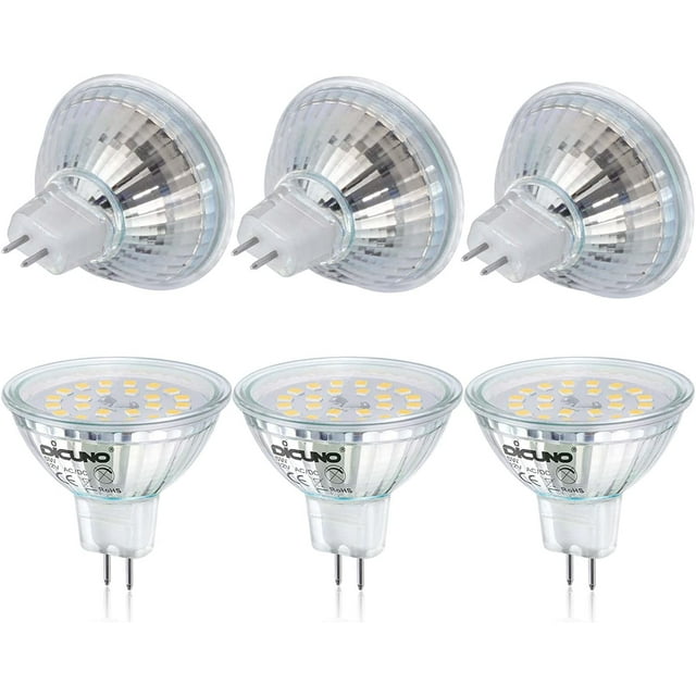 Dicuno Ampoule Led Gu5.3 Mr16 5W, Blanc Neutre 4000K, Non Dimmable, 12V ...