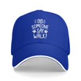thumbnail image 1 of Did Someone Say Walk？ Unisex Adult Baseball Caps Adjustable Casquette Dad Hat Sandwich Cap Outdoors Headwear, 1 of 5