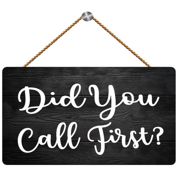 Uou First Did You Call First Welcome Wooden Wall Decor 12 x 8 Inch - Home ...