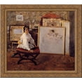 thumbnail image 1 of Did You Speak To Me 24x20 Gold Ornate Wood Framed Canvas Art by William Merritt Chase, 1 of 2