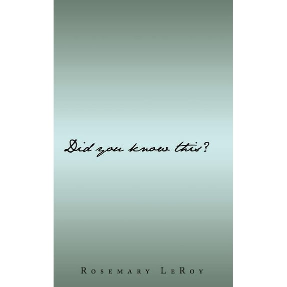 Did you know this? (Paperback)