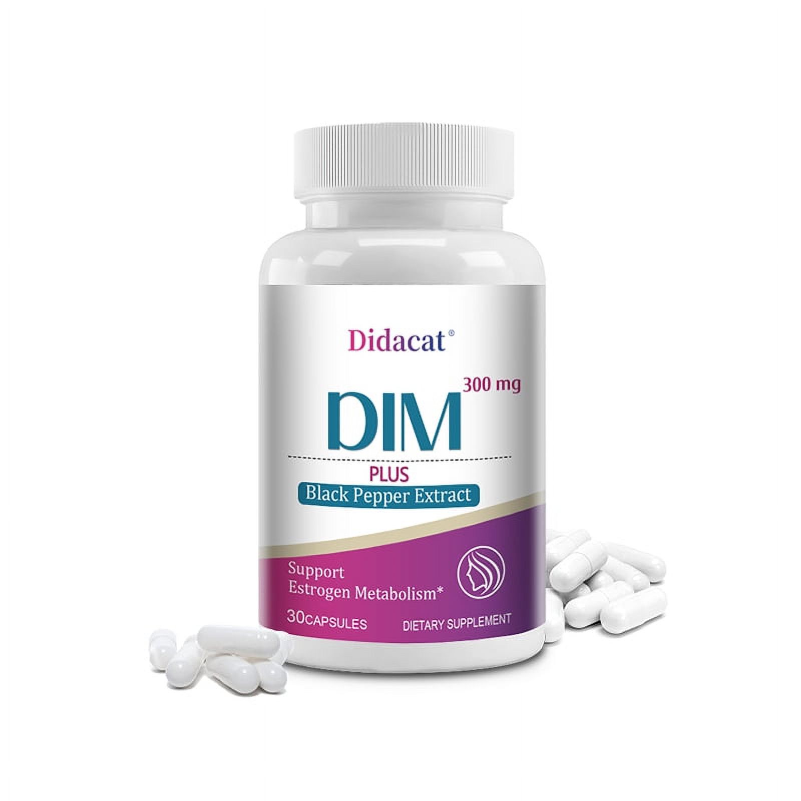 Didacat DIM 300 mg with 5 mg of black pepper extract, hormonal balance