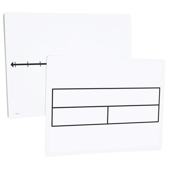 Didax Write-On/Wipe-Off Part-Part-Whole/Number Line Mats, Pack of 10