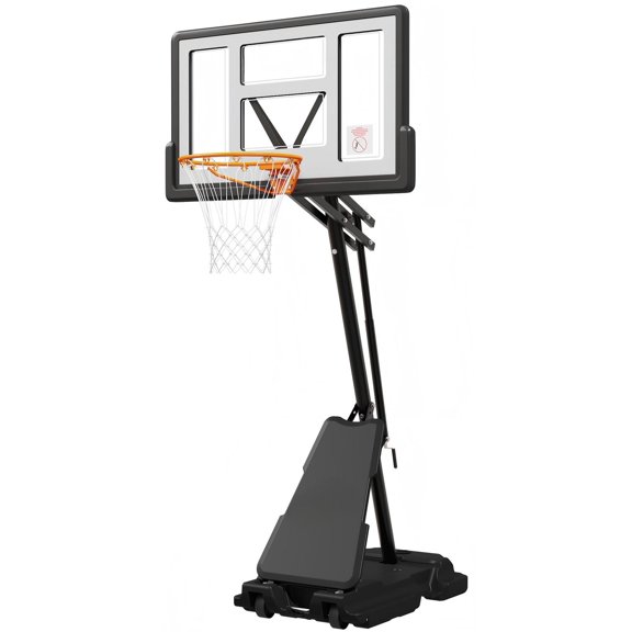 Diddaport Portable Basketball Hoop with 44in Shatterproof Backboard,4.5Ft-11Ft Quickly Adjuatable Basketball Goal System with Wheels,Large Capacity Sand Base for Backyard,Court