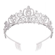 Didder Silver Crystal Tiara Crowns For Women Girls Princess Elegant Crown with Combs Women's Headbands Bridal Wedding Prom Birthda