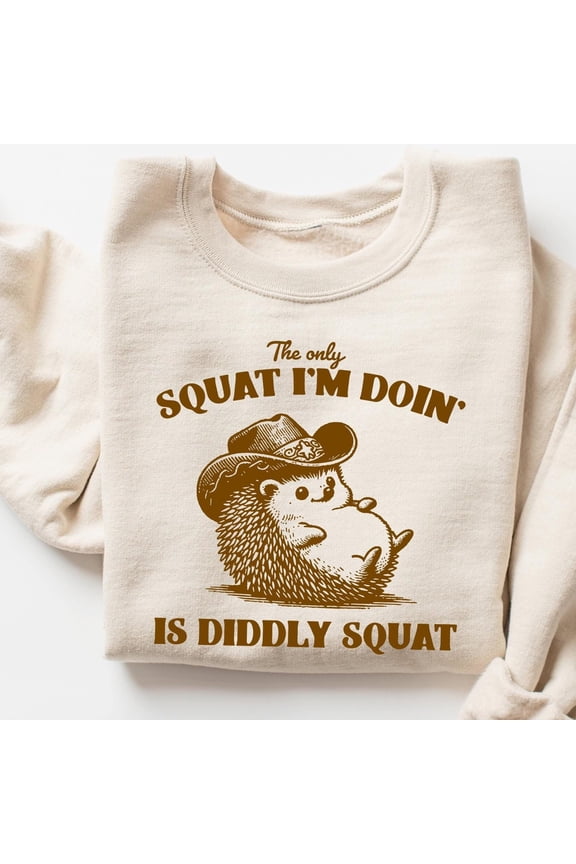 Diddly Squat TShirt Funny TShirt Retro Graphic Shirt Sarcastic TShirt Meme Shirt Lazy TShi