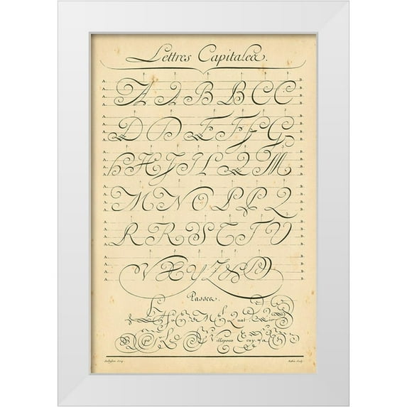 Diderot, Denis 13x18 White Modern Wood Framed Museum Art Print Titled - Alphabet Sampler IV