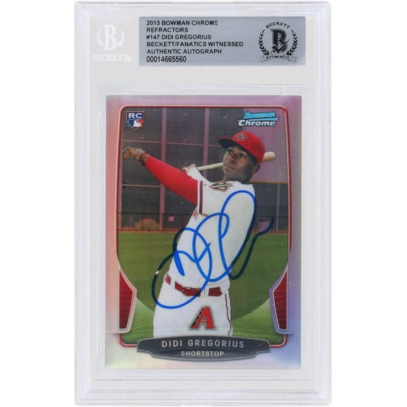 Didi Gregorius Arizona Diamondbacks Autographed 2013 Bowman Chrome MLB Refractor #147 Beckett Fanatics Witnessed Authenticated Rookie Card - Fanatics Authentic Certified