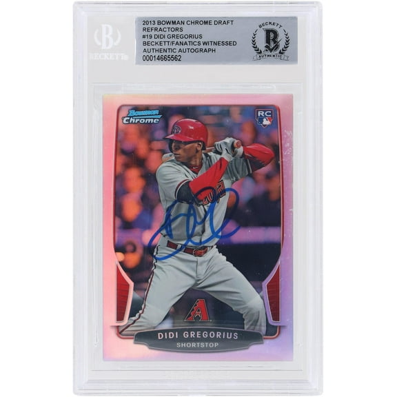 Didi Gregorius Arizona Diamondbacks Autographed 2013 Bowman Draft Chrome MLB Refractors #19 Beckett Fanatics Witnessed Authenticated Rookie Card - Fanatics Authentic Certified