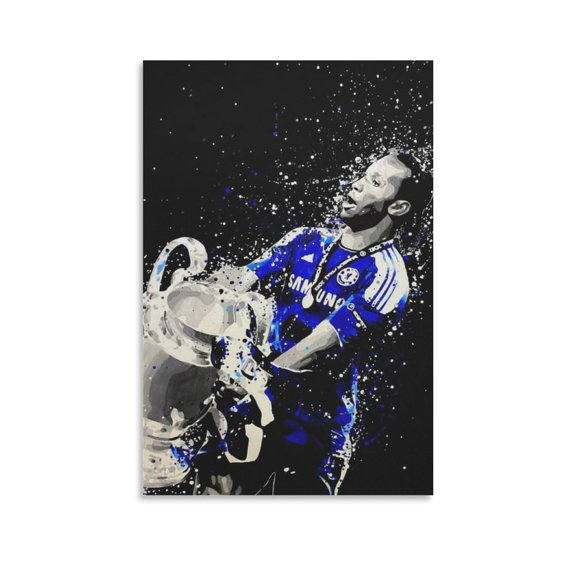 Didier Drogba Canvas Poster Picture Print Canvas Poster Wall Paint Art Posters Decor Modern Home Artworks Gift 24x36inch(60x90cm)