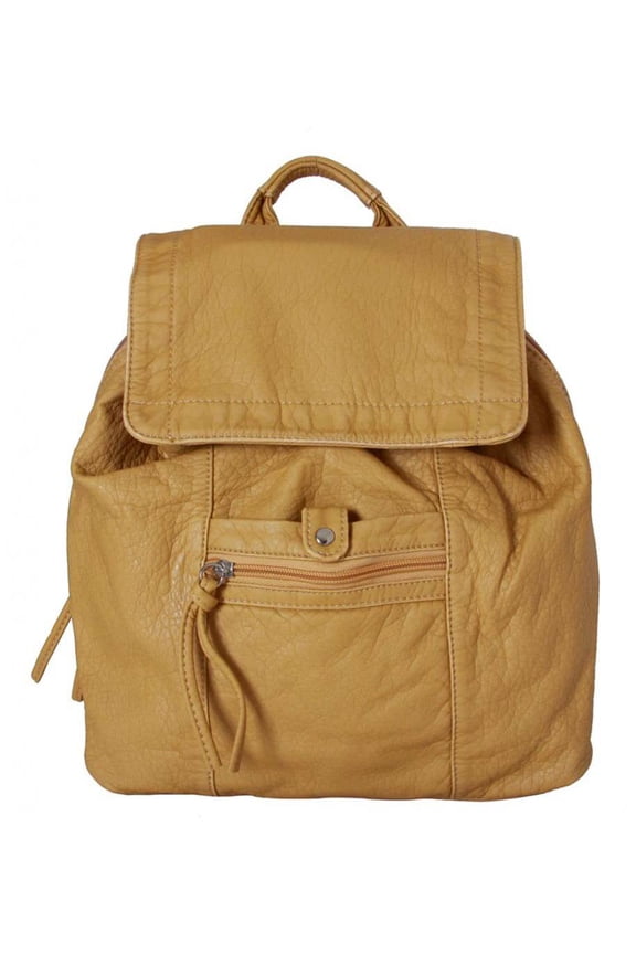 "Didier" Multipocket Soft Hipster Rucksack Backpack - Beige