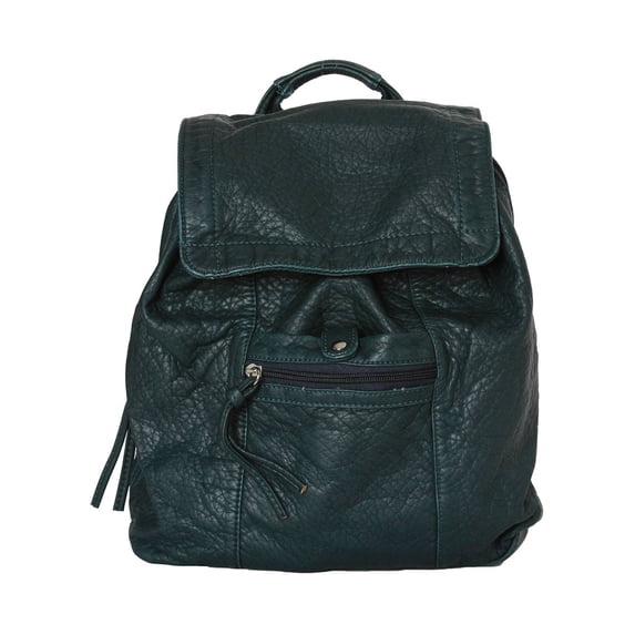 "Didier" Multipocket Soft Hipster Rucksack Backpack - Blue