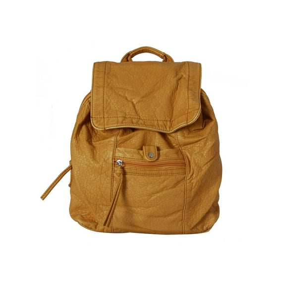 "Didier" Multipocket Soft Hipster Rucksack Backpack - Yellow