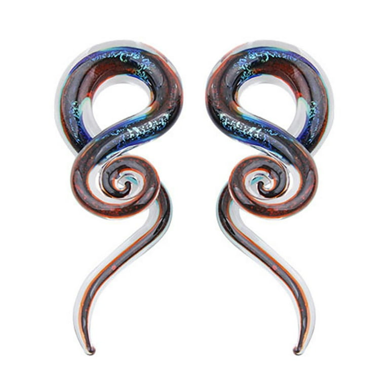 Glass spiral plugs deals