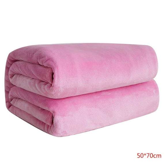Dido Solid Color Flannel Blanket Bed Car Office Sofa Autumn Winter Warm Carpet Air-condition Room Rugs