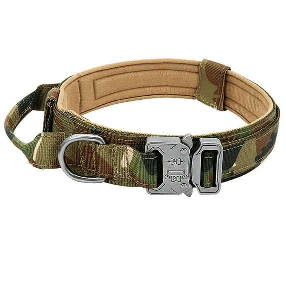 Didog 1.5"Width Adjustable Tactical Dog Collars Large Dogs Military Training with Handle German Shepherd Heavy Duty Metal Buckle