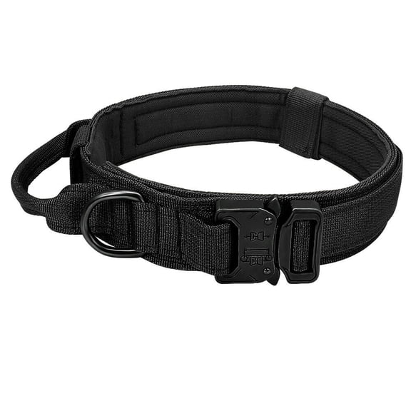 Didog 1.5"Width Adjustable Tactical Dog Collars Large Dogs Military Training with Handle German Shepherd Heavy Duty Metal Buckle