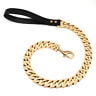 Didog 18k Gold Chain Dog Leash Heavy Duty Wide Training Lead for Pit Bull Cuban Link