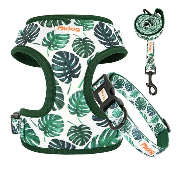 Didog 3pcs/set Cute Pet Dog Collar & Leash & Harness Soft Mesh Walking Vest Adjustable