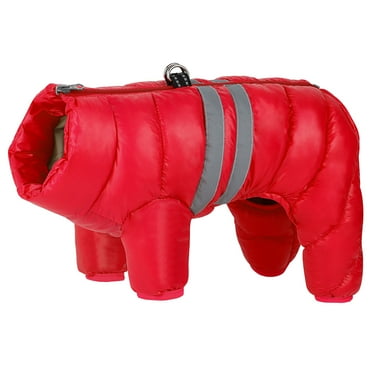 Didog 4 Legs Waterproof Dog Winter Coat Warm Jacket Reflective Pet Puppy Jumpsuit Water-Resistant Snowsuit with D ring for Small  Large Dog 4 colours 6 Sizes