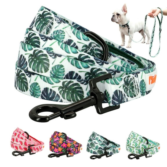 Didog 5ft Long Dog Leash Lead for Small Medium Large Dogs with Handle Flower Pattern