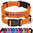 thumbnail image 1 of Didog Custom Personalized Dog Collar Embroidered Pet ID Name Number Reflective Nylon, 1 of 6