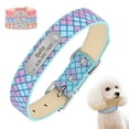 thumbnail image 1 of Didog Customised Bling Glitter Dog Collar Personalised Pet Name & Number Soft Leather, 1 of 9