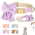 thumbnail image 1 of Didog Cute Bow Tie Velvet Dog Collar and Walking Lead Adjustable for Small Large Dogs, 1 of 8