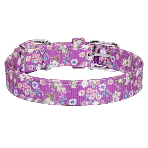 Didog Floral Dog Collar Puppy Cat Accessories Adjustable for Small Medium Large Dogs